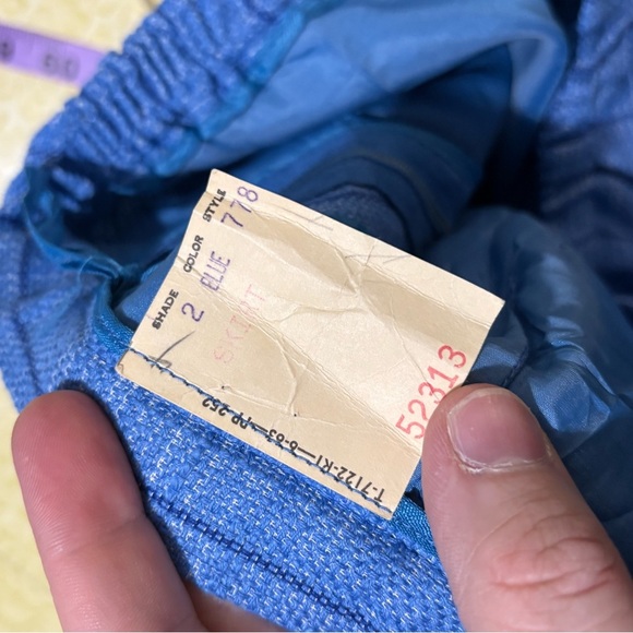 Vintage Georgia Bullock Blue Plaid Skirt Suit Set - Picture 12 of 16